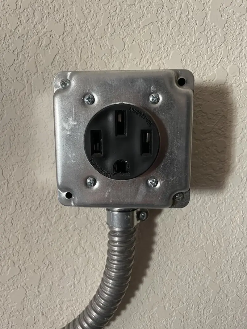 NEMA 14-50 outlet installed for Smart Home Electrical in Altoona